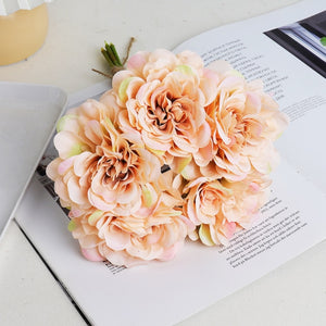 Open image in slideshow, Pink Silk Rose Artificial Flowers
